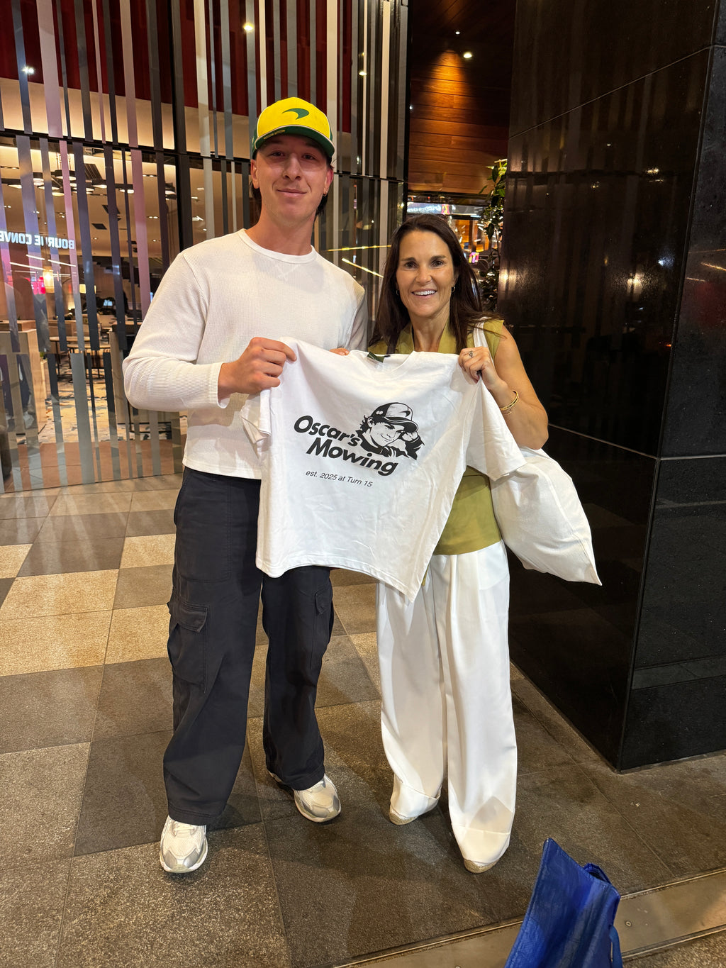 Oscar’s Mowing Tee (White)